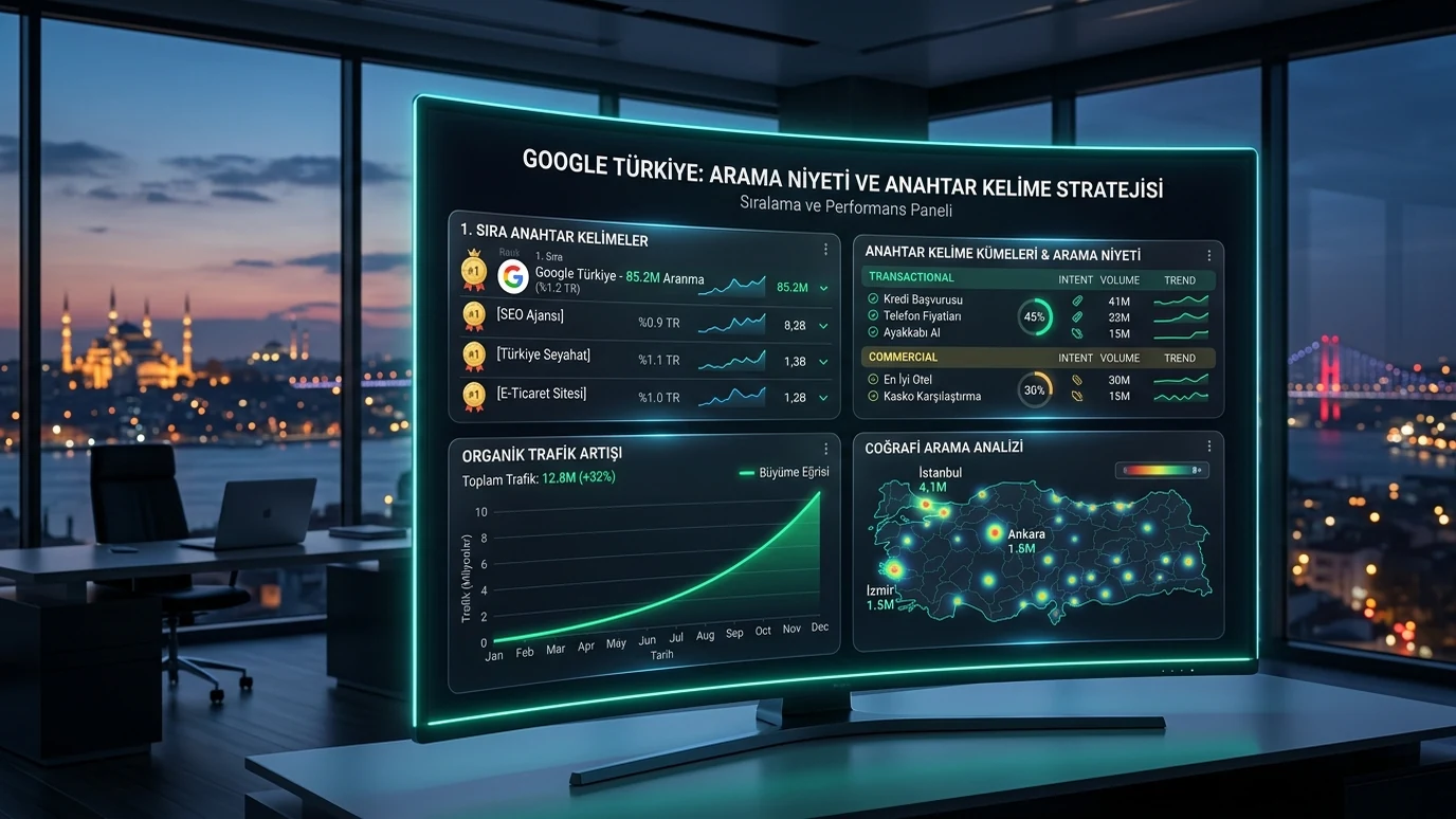 Arama motoru sıralama ve anahtar kelime stratejisi